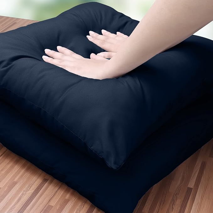 Utopia Bedding Throw Pillows Insert (Pack of 2, Navy) - 18 x 18 Inches Bed and Couch Pillows - Indoor Decorative Pillow