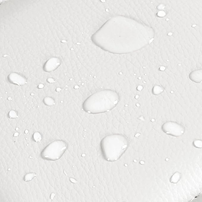 Yaheetech Bart Stools Set of 4, PU Leather Adjustable Barstools with Armrest, Counter Height Stool Chairs with Thickened Seat Cushion for Kitchen Island, White