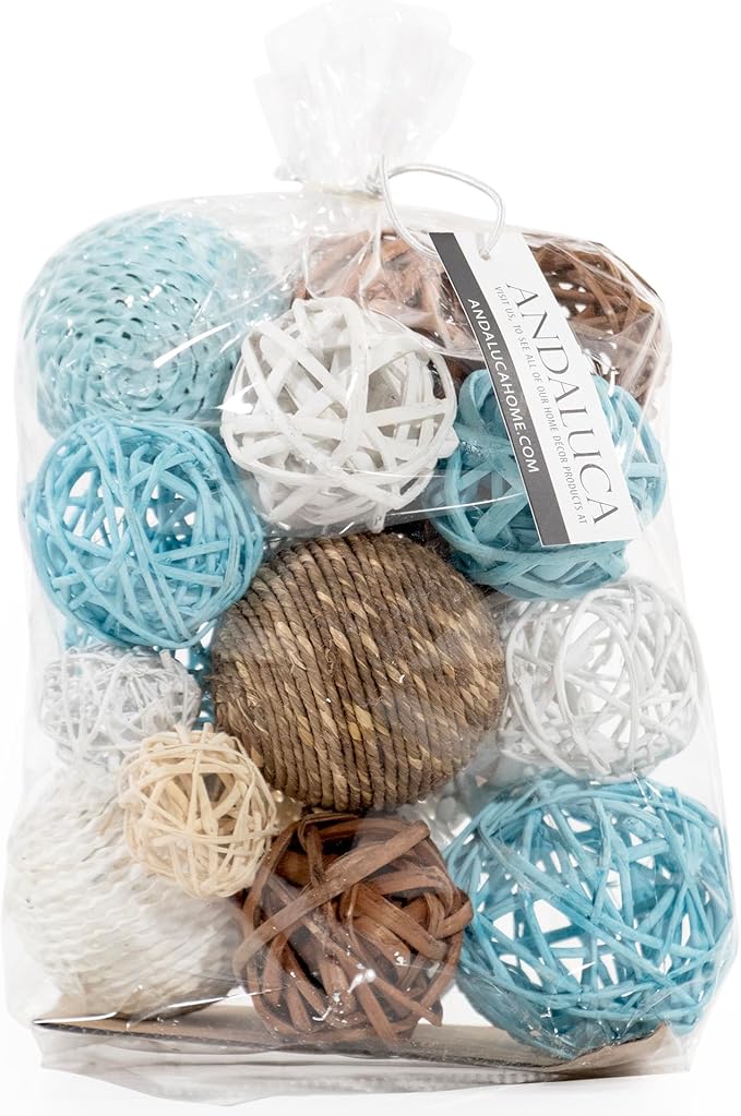 ANDALUCA Decorative Vase Filler Bag with Orbs, Balls (Aqua Blue)