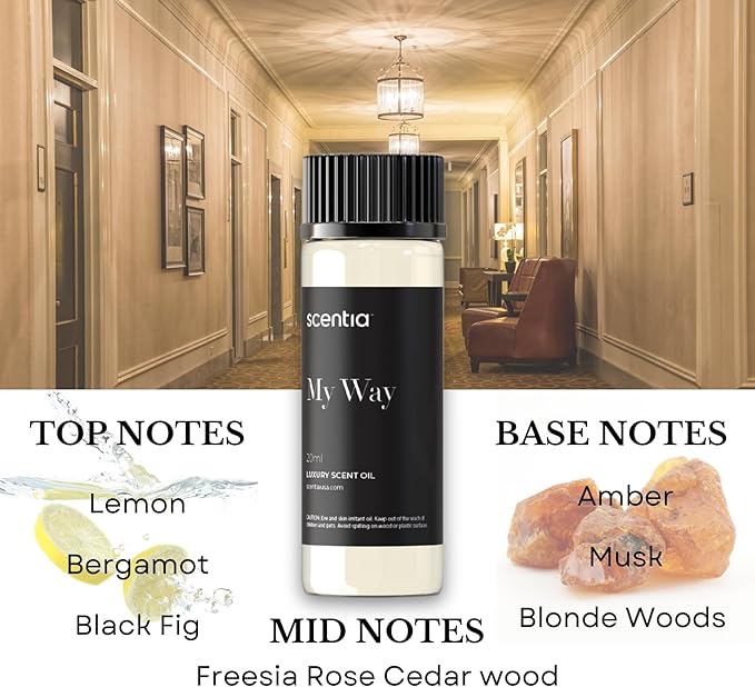 My Way Hotel Diffuser Oil | Aromatherapy Fragrances Inspired by 5-Star Hotels | Luxurious Scents Gift Set-5x20ml Bottles Set-The 1 Hotel Miami Beach & 5-Star Hotels - Thanksgiving & Holiday Gift