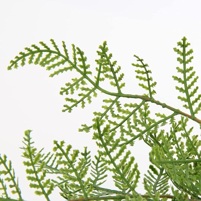 Small Fake Plant Potted Plants Artificial Decor Silk Ferns Plant Faux Plants in Pots for Home Living Room Bedroom Desk Bathroom Window Shelf Farmhouse Decoration