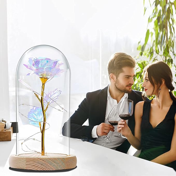 QUNPON Gifts for Women,Birthday Gifts for Women,Purple Butterfly Flowers for Mom Mother Day Flower Gifts from Daughter Son,Gift for Sister,Her,Grandma,Wife