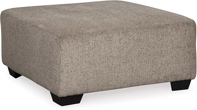 Signature Design by Ashley Ballinasloe Traditiona Square Oversized Ottoman, Beige