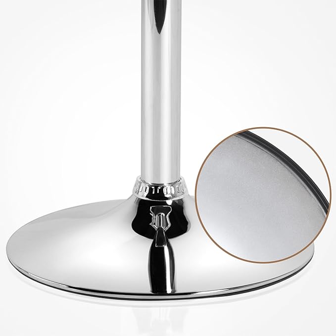 Yaheetech Bar Stools Set of 2, Adjustable PU Leather Swivel Barstools, Modern Counter Height Stools with Back and Footrest for Bar, Kitchen, Dining Room, Beige