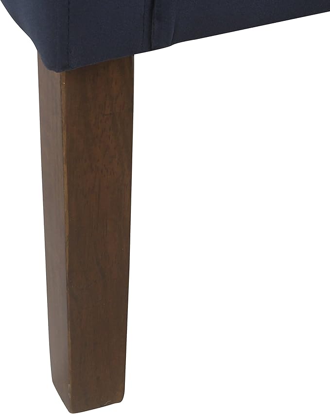 Homepop Home Decor | Upholstered Classic Swoop Arm Accent Chair | Accent Chairs for Living Room & Bedroom | Decorative Home Furniture, Navy