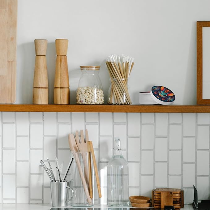 Trillionn 12 Pack Felt Cup Coasters for Drink, Absorbent Coasters for Coffee, Animal Pattern Design