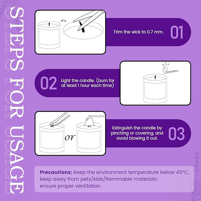 Aromatherapy Candles Lavender Eucalyptus Scented - 8oz Calming Candles for Home Scented Women Candles Gifts Ideal for Relaxation Stress Relief Soothing Anxiety Yoga Meditation Spa Healing Sleep Bath