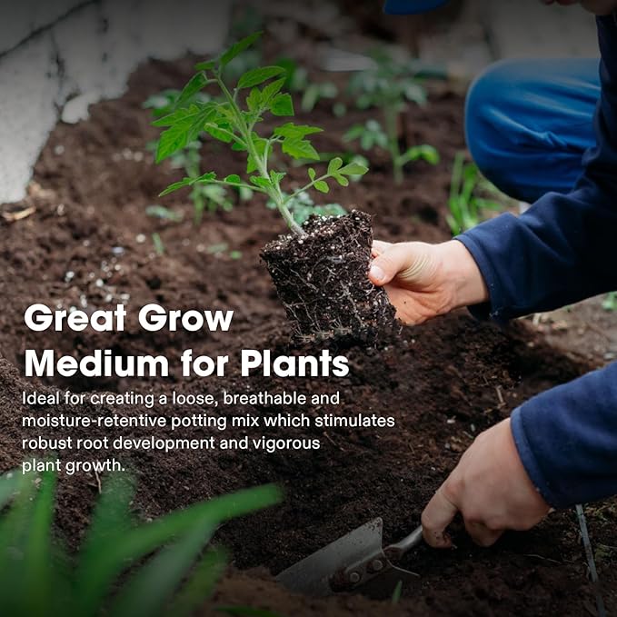 VIVOSUN Coco Coir Brick, 11lbs 100% Natural Organic Compressed Coconut Coir Fiber with Low EC, PH Balance & High Nutrition, Coconut Fiber Substrate, Coconut Soil for Plants