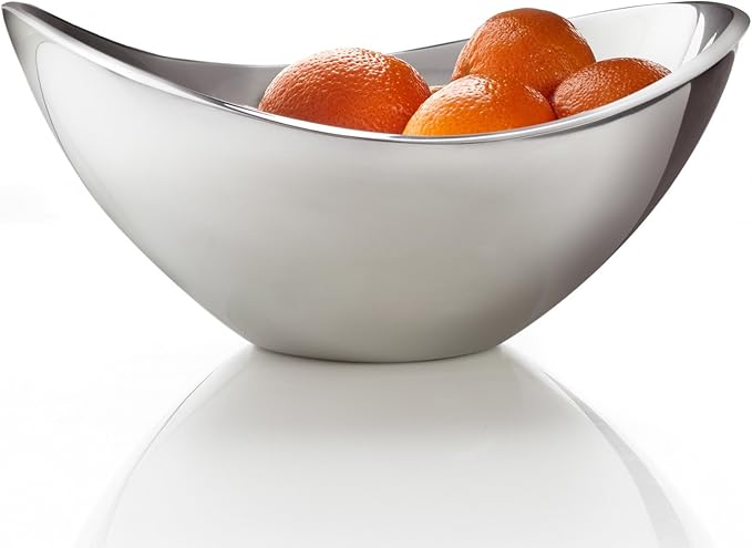 Nambé Butterfly Bowl - 7 Inch Small Decorative Serving Bowl, Perfect for Individual Use - Elongated Wing-Inspired Curves for Cold or Warm Dishes, Elegant Metal Dining Accent & Modern Table Décor