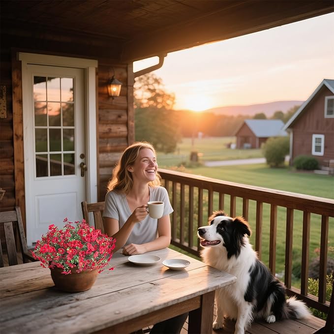 Artificial Mums for Outdoors Garden Home Fall Decor uv Resistant Outdoor Faux Plants Indoor Plastic Fake Plants Greenery Boxwood Porch Patio Fake Mums Flowers 12 Bundles Yard Decorations