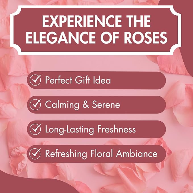 G's Breeze Rose Diffuser Oil Refill - Enchanting Aroma of Blooming Roses – Create a Romantic, Luxurious Atmosphere – Ideal for Home & Office – Long-Lasting Floral Fragrance - 60 ML