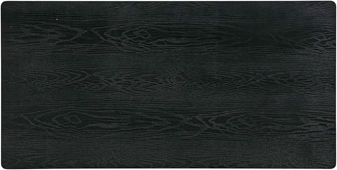 NTC Flow Modern Wooden Rectangle Desk Table with Hidden Drawer – Waterproof & Heat Resistant, Burnt Black