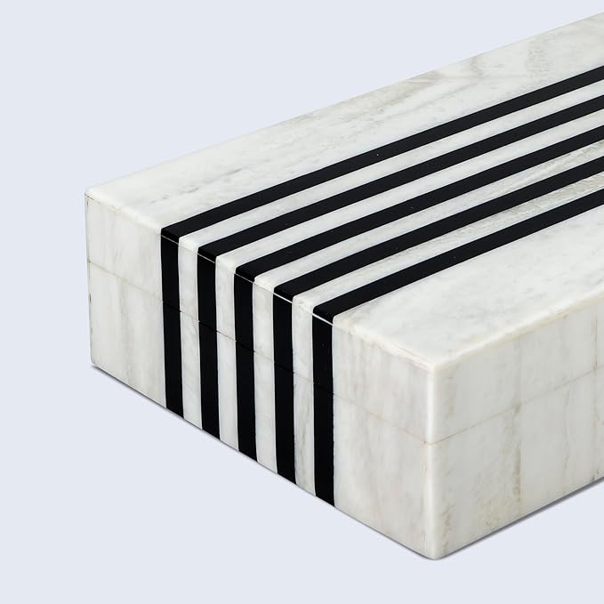 Handicrafts Home Handmade Mono Collection Decorative Jewelry Box Organizer – Keepsakes, Trinkets, and Home Decor – Antique Coffee Table Storage, Memory Box, Farmhouse Style Decor Sprint, 8x5x2