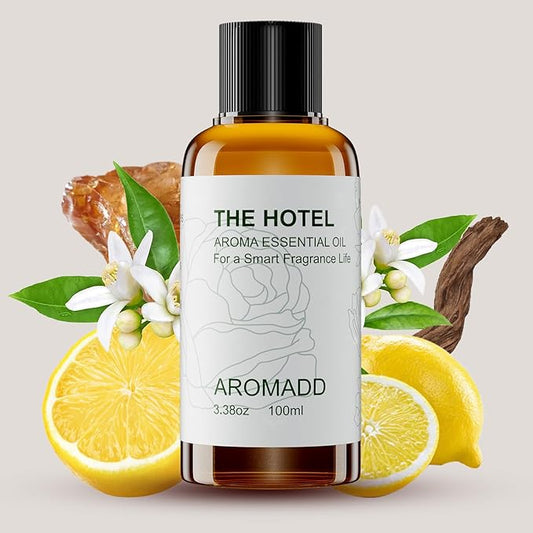 Aromadd Hotel Scents Diffuser Oil The Hotel, Luxury Essential Oils for Waterless Diffuser, Aromatherapy Hotel Diffuser Oil for Home & Office, Long-Lasting - 3.38 fl oz (100 mL)