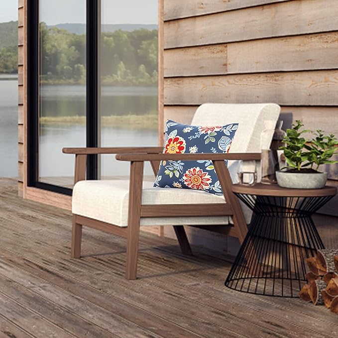 JMGBird Outdoor Waterproof Pillows 18 * 18 Inch Throw Pillows for Patio Furniture, Bed, Couch, and Sofa