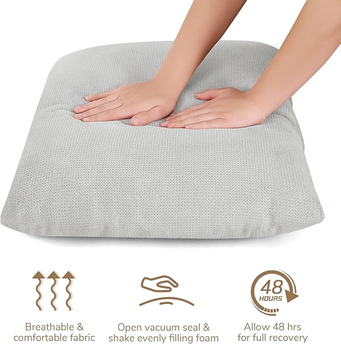 Peace nest Comfy Accent Chair Modern Living Room Bedroom Armchair with Mental Frame Comfortable Shredded Foam Cushion for Balcony Lounge Reading Meeting Room Light Grey