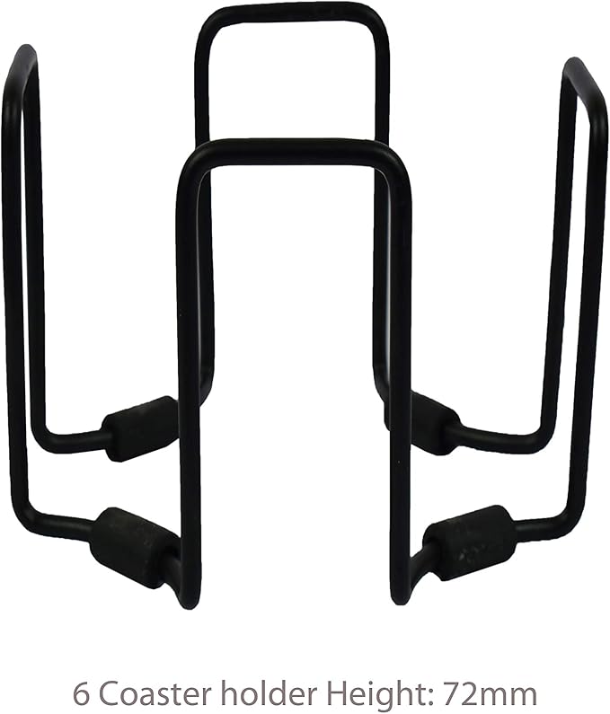 Sandstone Water Absorbent Hand Crafted Round Coasters for Drinks - 4 Inches Wide Thirsty Stone Bar/Drink Coasters- Made from Rainbow Sandstone (Set of 6 with Holder)