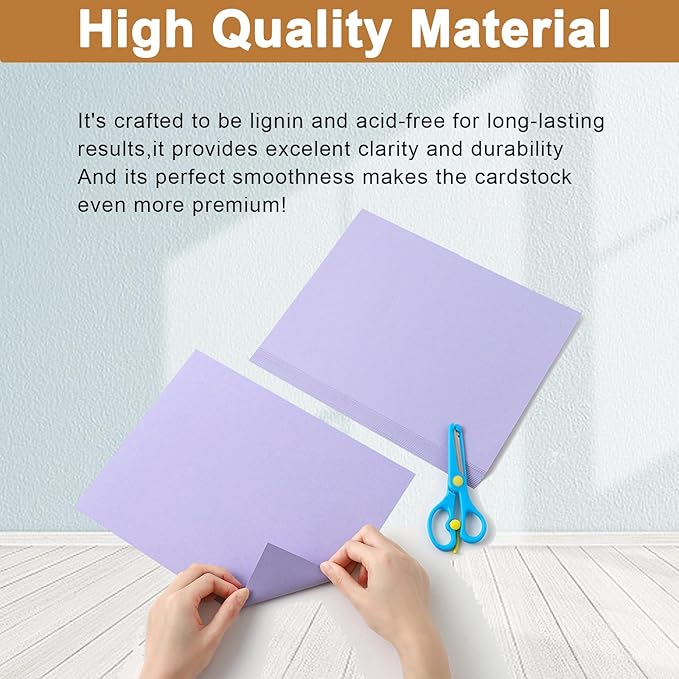 28 Sheets Purple Cardstock 8.5 x 11 Crafts Paper, 92lb Heavyweight Paper Card Stock for DIY Cards Making, Birthday Decorations, Greeting Cards, Invitations, Certificates