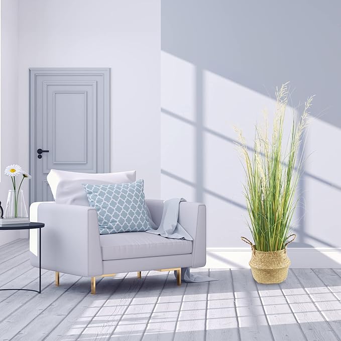 Artificial Plant 4ft(47in) Tall Artificial Grass Plant,Faux Plants Indoor Home Decorative Artificial Plants & Flowers in Pot Fake Plant, House Plant Indoor