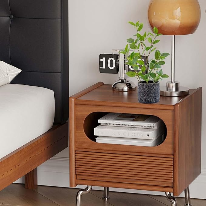 18'' Fake Plant Ficus Greenery with Silk Leaves Artifical Potted Small Banyan Tree in Special Pattern Cement Planters for Home Decor Office Living Room Bedroom Indoor Outdoor