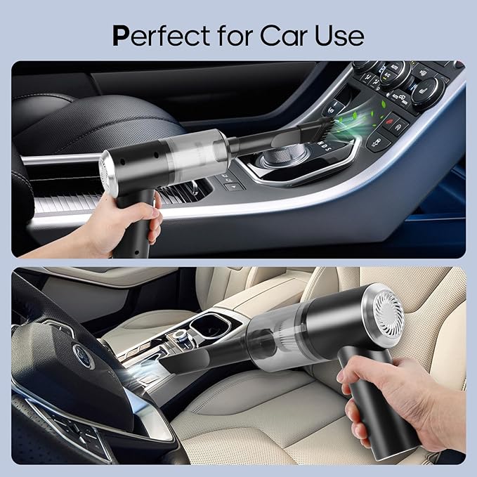 Mini Portable Vacuum Cleaner, Keyboard Wireless Handheld Vacuum with Brush Motor 4500PA High Power and TypeC, for Car,Office and Home Cleaning /V01/Black