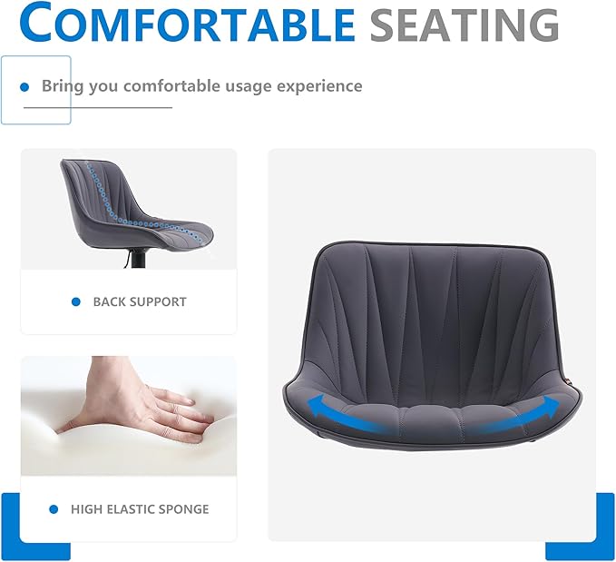 YOUNIKE Bar Stools Set of 2 for Kitchen Island, Purple-Tinted Gray Swivel Tall Bar Stools, Faux Leather Padded Barstools with Back, Modern Counter Height Bar Chairs, Easy to Assemble