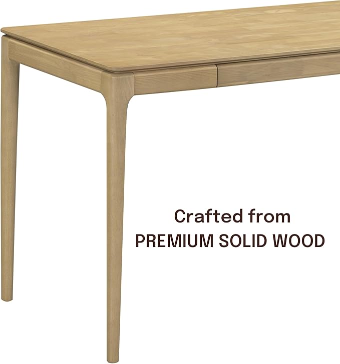 NTC Mingle Desk 47 Inch Modern Design, Rectangular Dinner Table for Dining Room, Living Room Furniture, Effortless Assembly - Sand