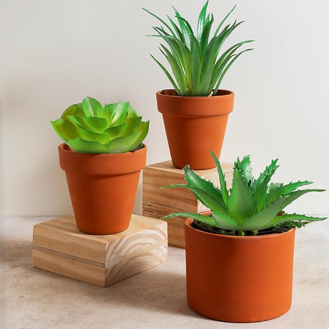 6Pcs Green Succulent Plants Mini Green Succulent Plants Faux Artificial Succulents Plant for DIY Crafting Home Floral Wall Office Decoration (excluding pots)