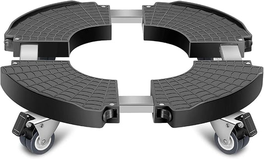 sanyi Plant Caddy with Wheels Heavy Duty, 15-21" Adjustable Plant Stand with Wheels, Large Plant Dolly Cart for Vertical Garden Tower, Vertical Planters, Patio Umbrella Base, Plant Pots, Trash Can