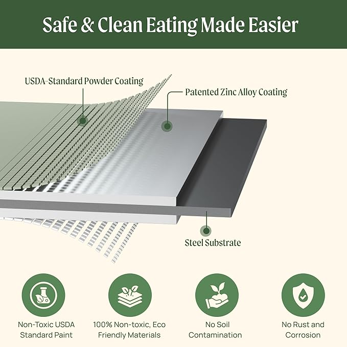 Vego garden 32" Extra Tall Raised Garden Bed Kits, 4 in 1 Modular Raised Planter Box for Vegetables Flowers Fruits Oval Metal Raised Garden Bed- Pearl White