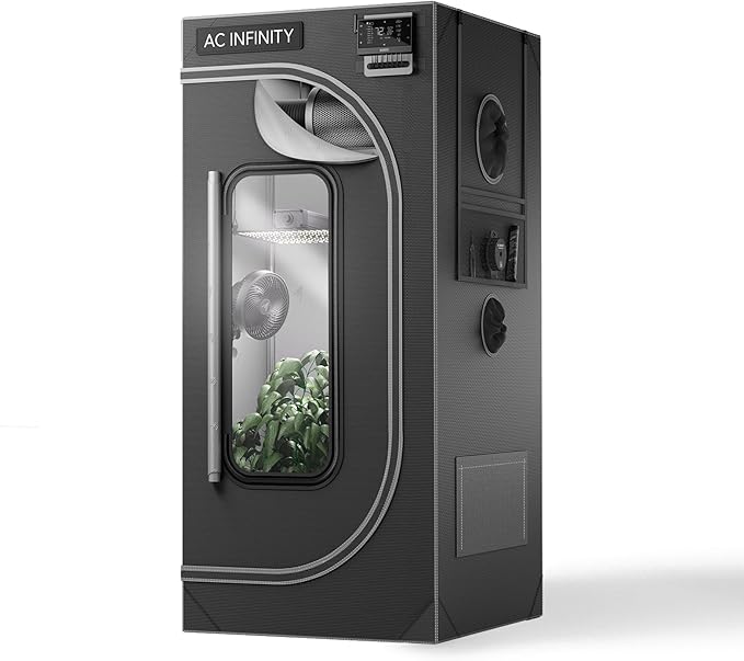 AC Infinity CLOUDLAB 722, Advance Grow Tent 2x2, Thickest 1" Poles, 2000D Mylar Canvas, Lab-Tested Highest Reflectivity, Largest Zipper Window, Controller Mount Plate, 24" x 24" x 72" Indoor Growing