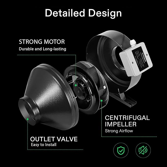 VIVOSUN GIY 4x3 Grow Tent Complete System, 2-in-1 4x3 ft. Grow Tent Kit Complete with VS1000 Led Grow Light, 4 Inch 203 CFM Inline Fan, Carbon Filter, 8 ft. Ducting Combo