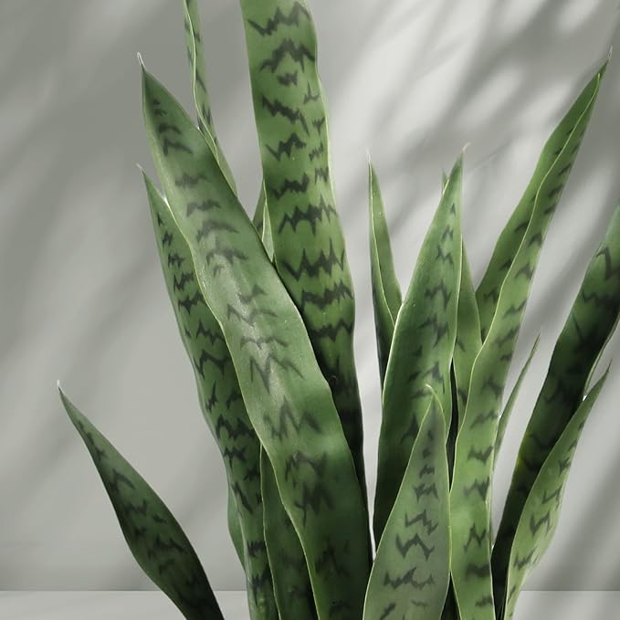 Solution4Patio 2PCS Artificial Sansevieria Trifasciata Prain 3 ft. Arbre Artificiel, Tropical Faux Snake Plant Greenery Realistic for Living Room, Home, Cafe or Office Corner Outdoor Indoor Decor
