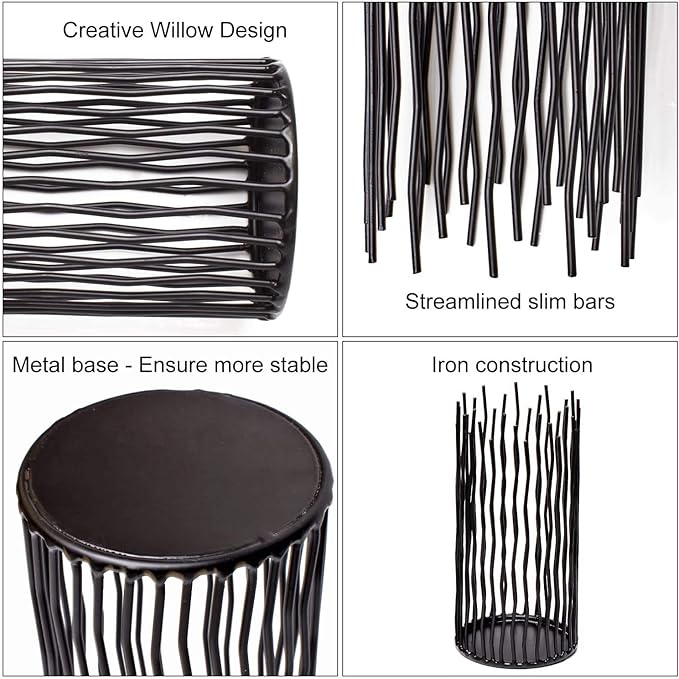 Set of 3 Metal Iron Candle Holder, Black Candlestick Modern Table Centerpiece for Indoor & Outdoor Decor, Dining Room, Home Decoration