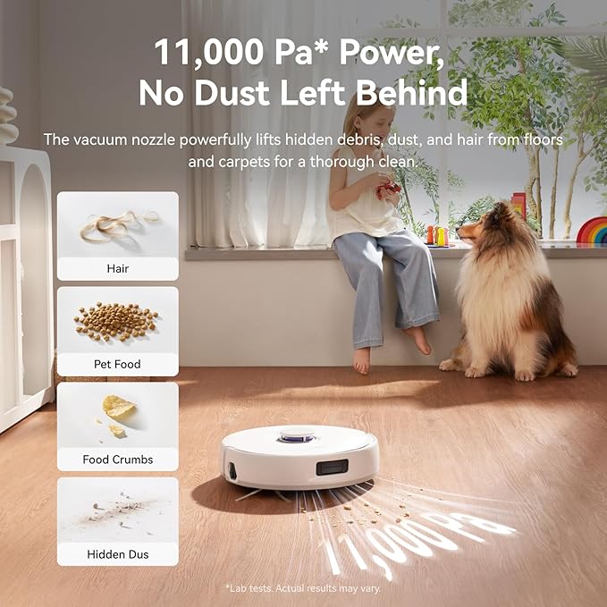 NARWAL Freo X10 Pro Robot Vacuum and Mop Combo, 11,000Pa Suction, DualFlow Tangle-Free System, MopExtend Edge Cleaning, Self-Emptying, Auto Mop Wash & Dry, LiDAR Navigation, for Pet Hair & Hard Floors
