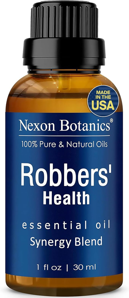 Robbers' Health Essential Oil Blend 30 ml - Immunity Boosting Thieves Oil - Natural Fighter Shield Against Impurities - Nexon Botanics