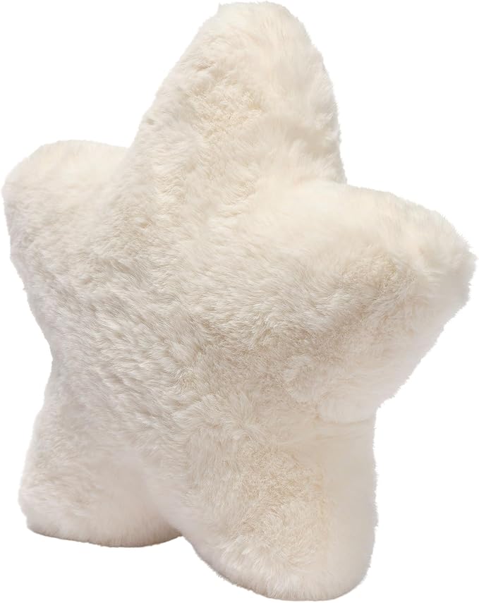 Lambs & Ivy Star Pillow Plush - Ultra Soft Creamy White