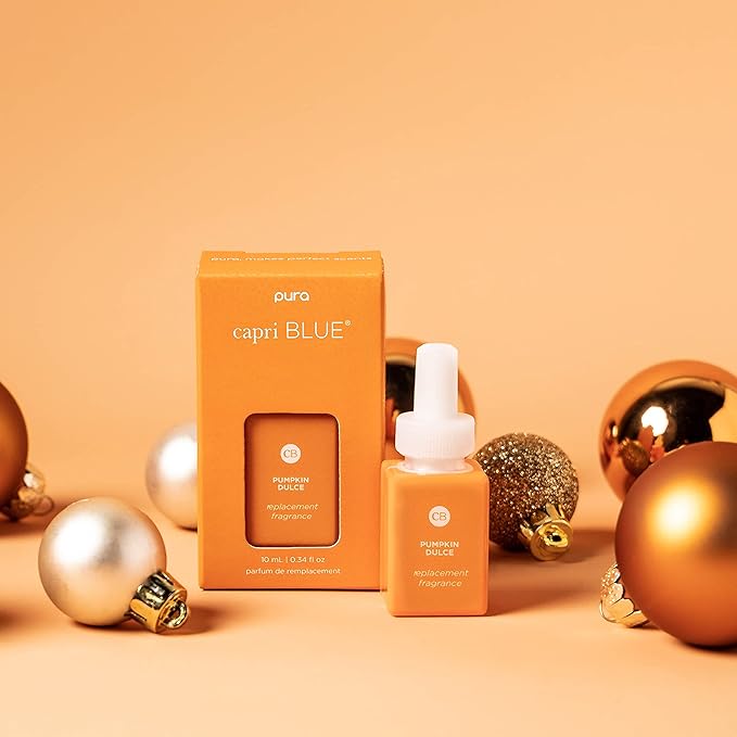 Capri Blue Pura Smart Home Plug-in Diffuser Refills – Includes 2 Capri Blue Pura Refills for Plug In Diffusers for Home - Long Lasting Luxury Scents - Pumpkin Dulce (Pack of 2)