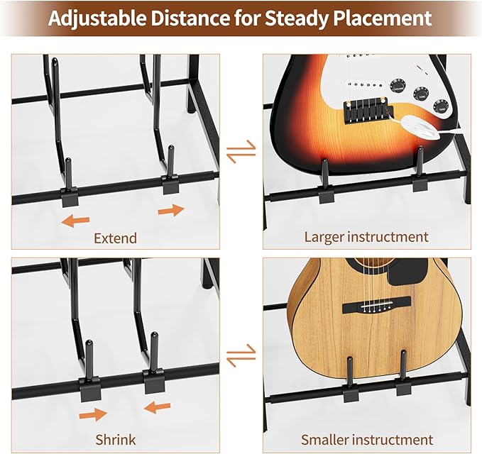 End Table with Guitar Stand,Record Player Stand,Vinyl Records Storage,2-Tier Guitar Stand for Acoustic,Turntable Stand for Music Studio-Brown