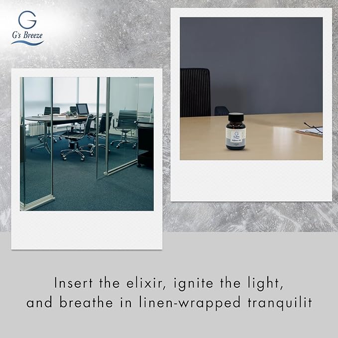 G's Breeze Linen Diffuser Oil Refill - Crisp, Clean Fragrance with Cotton & Floral Notes - Inviting & Fresh Scent for Any Space – Ideal for Home & Office – Long-Lasting Freshness Aroma - 60 ML