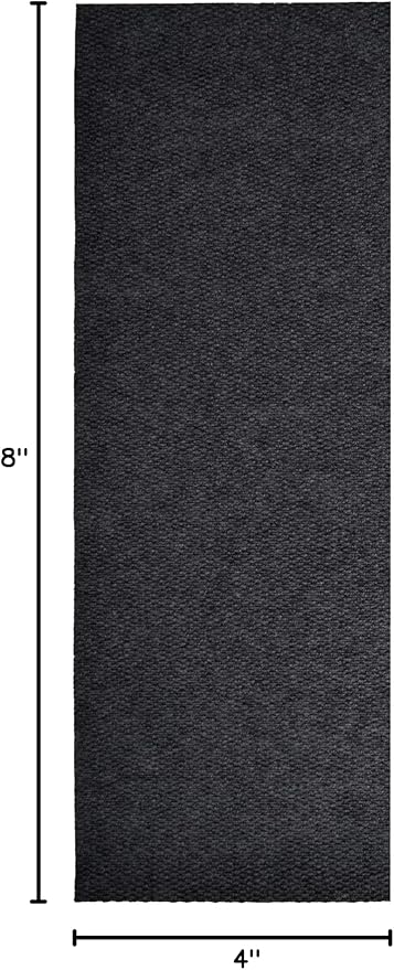 iCustomRug Spartan Weather Warrior Indoor/Outdoor Utility Berber Loop Carpet Runner with Non-Slip Thermoplastic Rubber Backing, 4ft X 8ft in Black