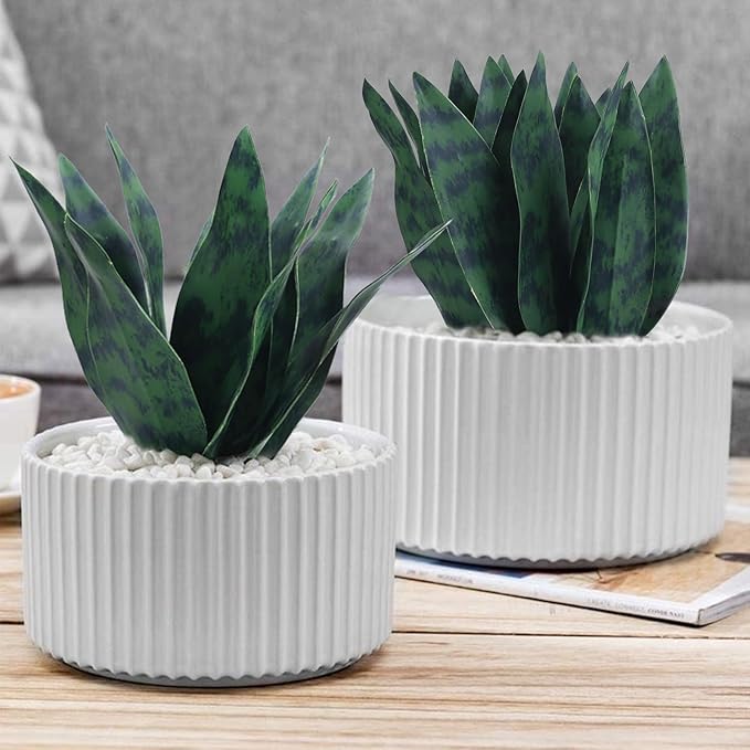 summer flower 9inch 10pcs Fake Snake Plants Leaves Set Artificial Small Sansevieria Leaves Faux Snake Plant Stems for Home Office Indoor Room Decor Desk DIY Outdoor Front Porch DIY Decorations