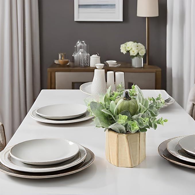 Timeless Luxe Bloom - Premium Artificial Fake Flower for Outdoor, Indoor, Garden, Home, Office, Bouquet Centerpiece Wedding, Event, Party Decoration (Perennial Pumpkin Joy)