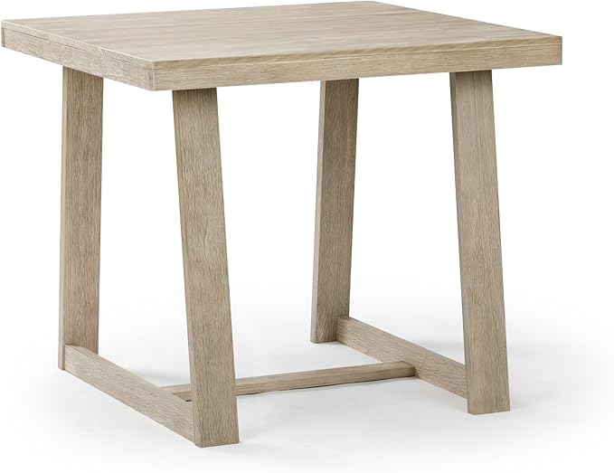 Plank+Beam Counter Height Dining Table, 41 Inch Solid Wood Kitchen Table, Farmhouse Dinette Table for 4, Compact Counter Table, Seashell Wirebrush