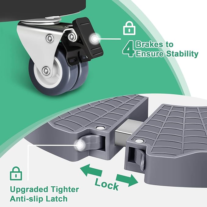 sanyi Plant Caddy with Wheels, 2 Pack Adjustable 15-21 Inch Rolling Planter Base Indoor Outdoor Large Plant Rollers Cart Dolly with Casters for Flower Pot Garden Tree Pot Holder Mover