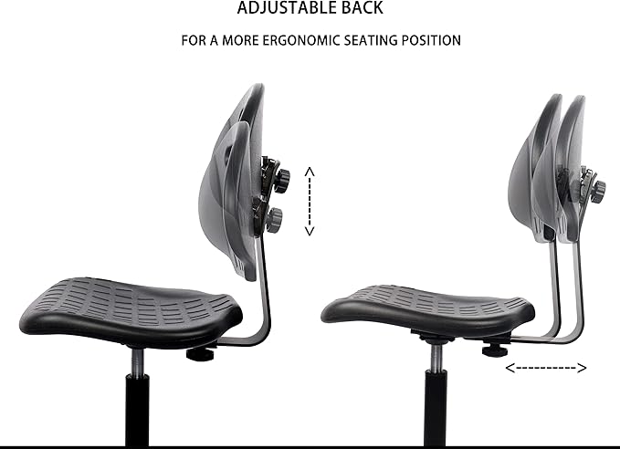 Chair Master - ESD Anti Static Ergonomic Polyurethane Chair Adjustable Height Heavy Duty Easy to Clean for Research, Laboratory and Cleanroom (.Standard Casters, Medium Chair)