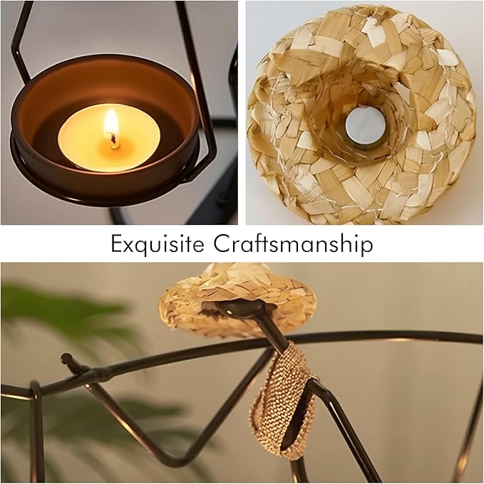 Notart Art Gallery | Creative African Tribal Lady Candle Holders, Tribal Lady Candle Holder Centerpieces, Iron Candlestick Holders for Home, Bar,Dining Table Decor, Personalizable Style Shelf Décor