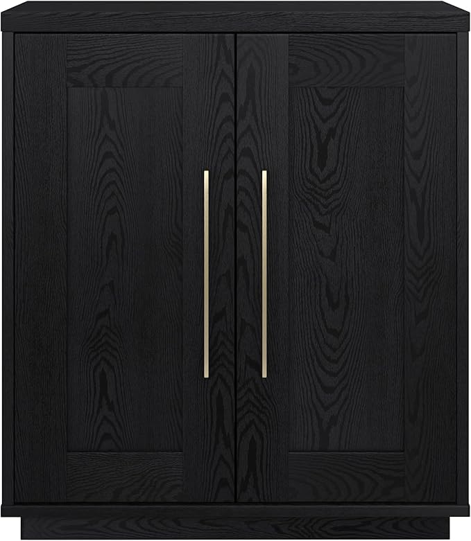 Henn&Hart Tillman Accent Cabinet, 28" Wide, Black