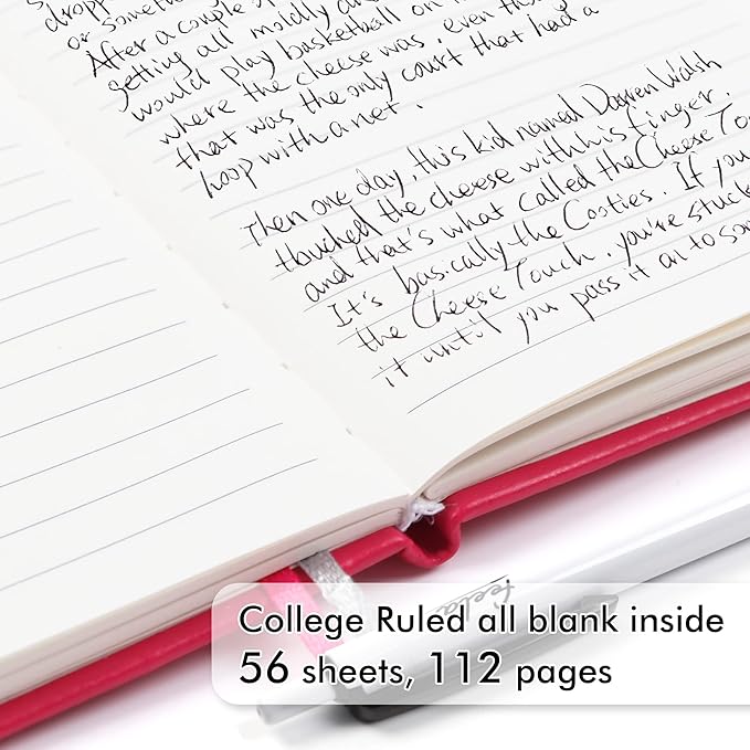 feela 15 Pack Pocket Small Notebooks Bulk, Mini Cute Memo Notepads Hardcover College Ruled Lined Journals with Pen Holder for Women Girls Office School, with 15 Black Pens, 3.5”x 5.5”, A6, Berry