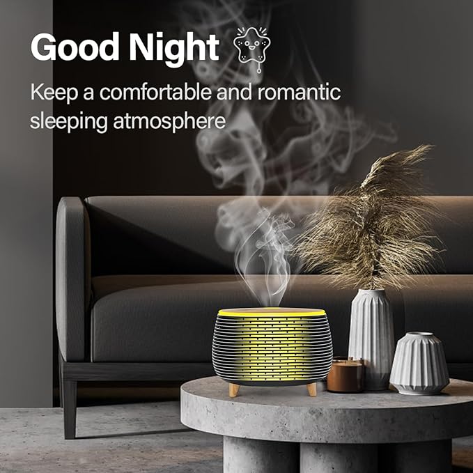 Diffuserlove Diffuser Essential Oil Diffusers 400ML Aromatherapy Air Diffuser for Home Bedroom Office Room Aroma Diffuser with 7 Color Lights Intermittent Mist Mode